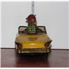 Image 4 : Yellow Hotrod Tin Toy Car, Made in Japan, working order