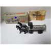 Image 2 : Limited Edition 1991 metal Die Cast Texaco Horse and Tanker Locking Coin Bank with Key in original b