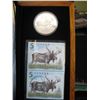Image 3 : 2004 Canada Mint/Canada Post Coin & Stamp Set  - $5.00 Silver Moose