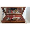 Image 2 : Wood Jewlry Box + Costume Jewlry Pink Lining