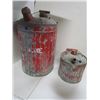 Image 1 : 2.5 Gallon+ 1 Gallon Antique Gas Cans (Red)