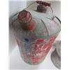 Image 2 : 2.5 Gallon+ 1 Gallon Antique Gas Cans (Red)