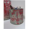 Image 4 : 2.5 Gallon+ 1 Gallon Antique Gas Cans (Red)