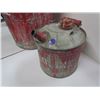 Image 5 : 2.5 Gallon+ 1 Gallon Antique Gas Cans (Red)
