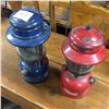 Image 2 : 2 Coleman Lamps -Red #200 + Blue 321A