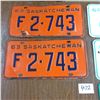 Image 2 : 3 Pair of License Plates -1963,1964,1965