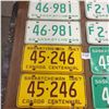 Image 2 : 4 Pair of license plates-1966,67,68,69