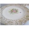 Image 2 : 2-22K Gold Limoges Dinner Plates + Salt and Pepper Set