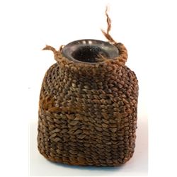 Ink Bottle w/ Woven Covering (Possibly Paiute)