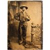 Image 1 : Tintype of a Cowboy and His Rifle