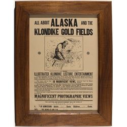 Klondike "Magic Lantern" Broadside for Carson CIty, Nevada Lecture