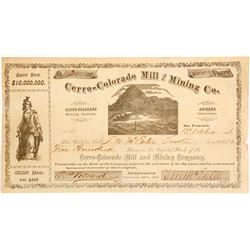 Cerro-Colorado Mill & Mining Company Stock Certificate