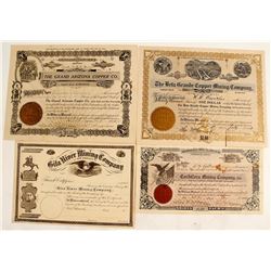 Four Different Graham County Stock Certificates