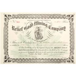 Relief Gold Mining Company Stock Certificate