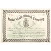 Image 1 : Relief Gold Mining Company Stock Certificate