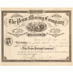 The Penn Mining Company Stock Certificate