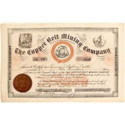 Copper Belt Mining Company Stock Certificate