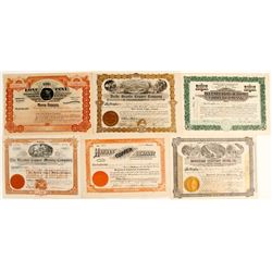 Six Jerome (and Area) District Mining Stock Certificates