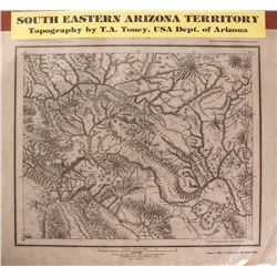 Map of South Eastern Arizona Territory (Globe City Mining Region)