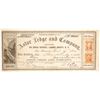 Image 1 : Astor Ledge & Company Stock Certificate, Big Creek, Nevada Territory, 1864
