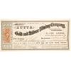 Image 1 : Butte Gold & Silver Mining Co. Stock Certificate, Reese River, Nevada Territory