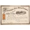 Image 1 : Philadelphia Silver Mining Co. of Nevada Stock Certificate, Belmont, Nevada 1866