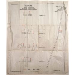 Grutt Hill Mint Mine of Rawhide Linen Map