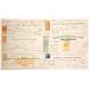 Image 1 : Six Different Gould & Curry Mining Revenue Checks, Virginia City, Nevada