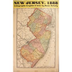 Map of New Jersey (Includes Zinc Mines)