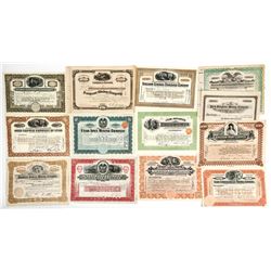 Thirteen Bingham, Utah Mining Stock Certificates