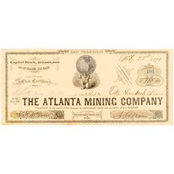 Atlanta Mining Company Stock Certificate