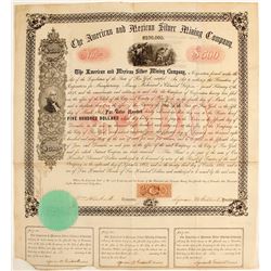 American & Mexican Silver Mining Company $500 Bond