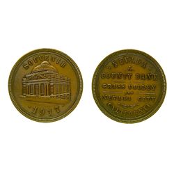 1917 Pictorial Nevada County Bank Souvenir Token