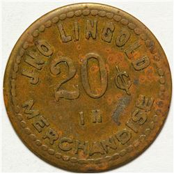 Jno. Lingold Token, Avinger, TX