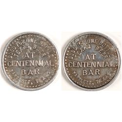 Centennial Bar Token, Barlett, TX