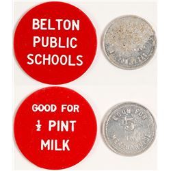 Thos. A Cook and Public School Token, Belton, TX