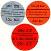 Image 1 : Cameron Ice & Cold Storage Tokens, Cameron, TX (3)