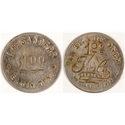 T. B. Sanders Token, Elgin, TX