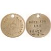Image 1 : MJ Drawe Barber Shop Token, Fayetteville, TX
