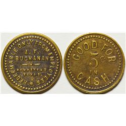 A. F. Buchanan Token, Hempstead, TX