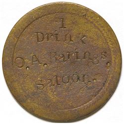 O A Barings Saloon Token, Houston, TX