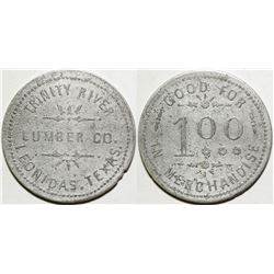 Trinity River Lumber Co. Token, Leonidas, TX
