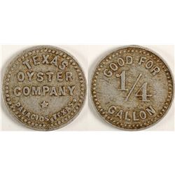 Texas Oyster Company Token, Palacios, TX