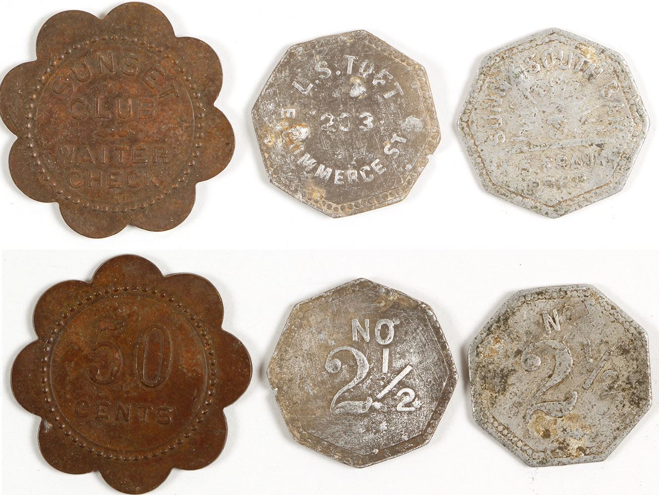 Three San Antonio, TX Bar Tokens