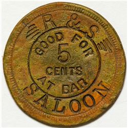 R & S Saloon Token, Tohah, TX