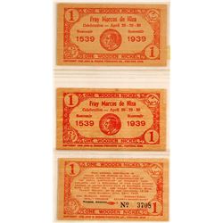 Fray Marcos de Niza 400 year celebration Wooden Rectangular Nickel.