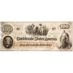 Confederate $100 Bill