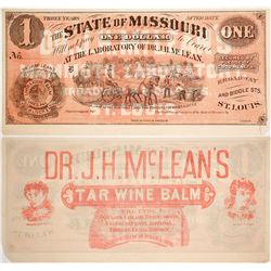 $1 Advertising Note Dr. J. H. McLean's Liver Balm