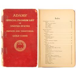 Adams' Private and Territorial Gold Coins Book