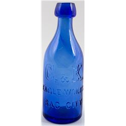C. & K. Eagle Works Soda Bottle, Sac City